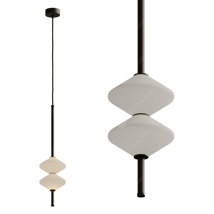 Pendant Lamp Ridgely Studio Works Gem 2 LED Vertical Mini 3D