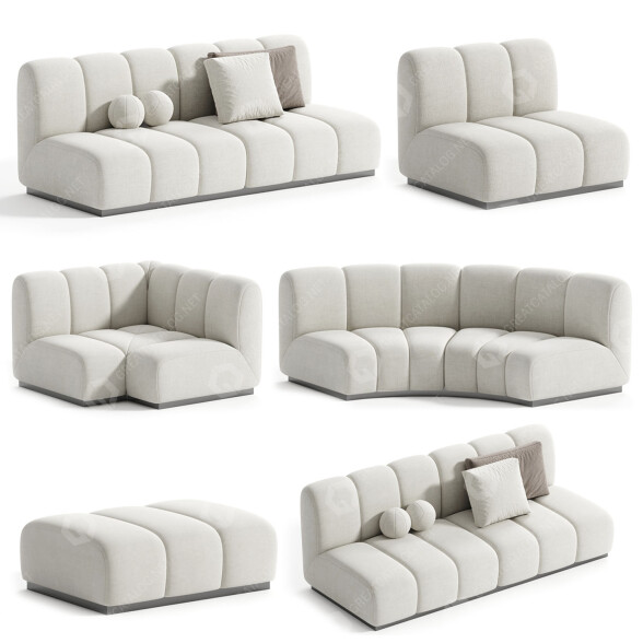 Sofas Vladimir Kagan Biscuit Sectional Collection 2 3D-Modell