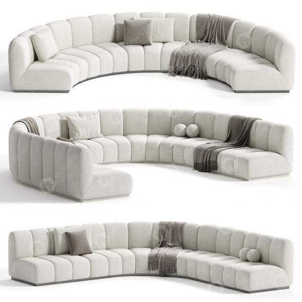 Дивани Vladimir Kagan Biscuit Sectional Collection 3D модель