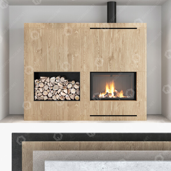 Дров'яні каміни Romotop Decorative Wall Set 09 3D модель