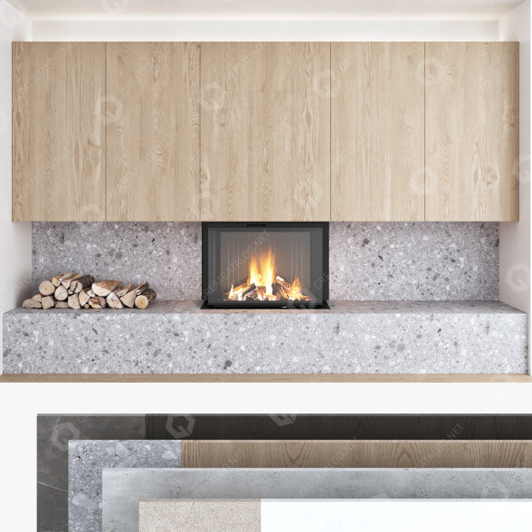 Holzkamine Romotop Decorative Wall Set 10 3D-Modell