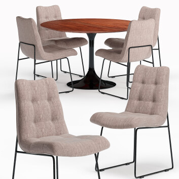 Стіл та стільці Houzz Blommis and Naomi Tufted