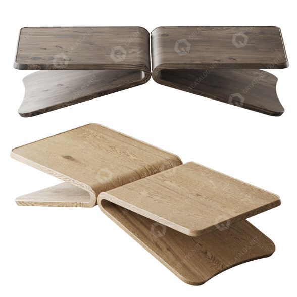 Mesa de centro Studio HAOS Solid Oak Modelo 3D