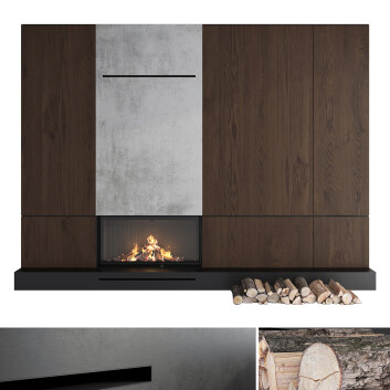 Дров'яний камін Romotop Decorative Wall Set 18