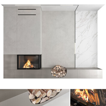 Дров'яний камін Romotop Decorative Wall Set 14