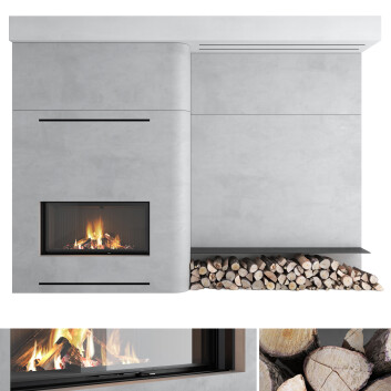 Дров'яний камін Romotop Decorative Wall Set 15