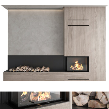 Дров'яний камін Romotop Decorative Wall Set 16
