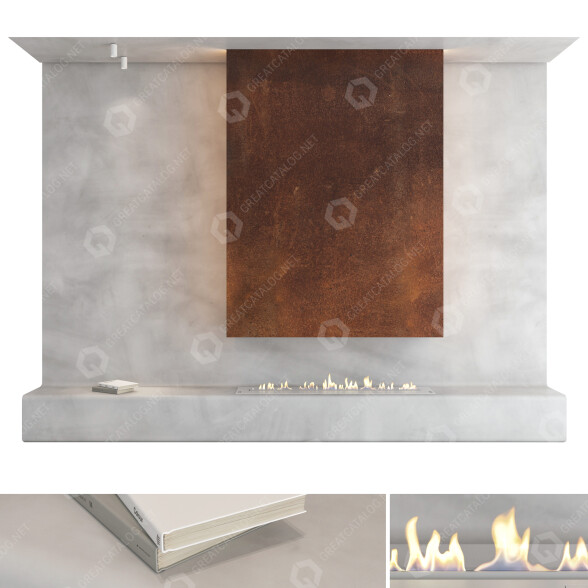 Біокамін Planika Decorative Wall Set 23 3D модель