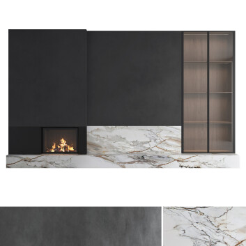 Дров'яний камін Romotop Decorative Wall Sset 37