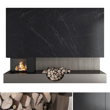 Дров'яний камін Romotop Decorative Wall Set 38