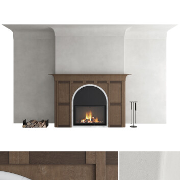 Дров'яний камін Romotop Decorative Wall Set 45