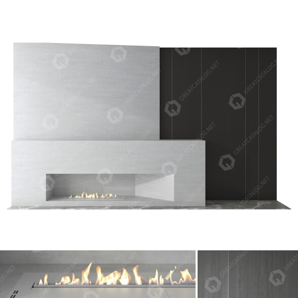 Biochimenea Planika Decorative Wall Set 50 Modelo 3D