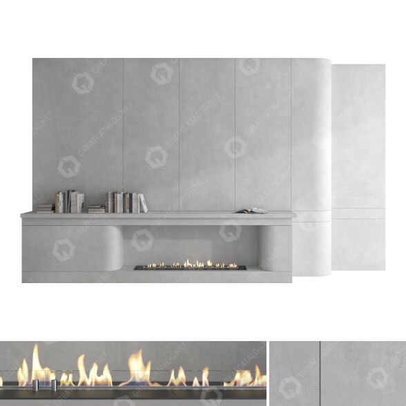 Біокамін Planika Decorative Wall Set 53 3D модель