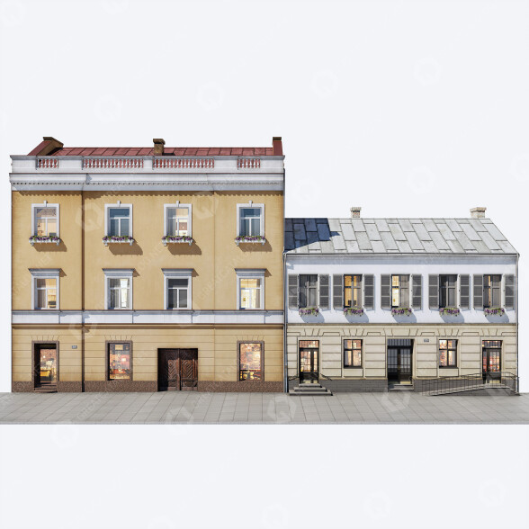 Domy Facades Vol 2 Classical Style model 3D