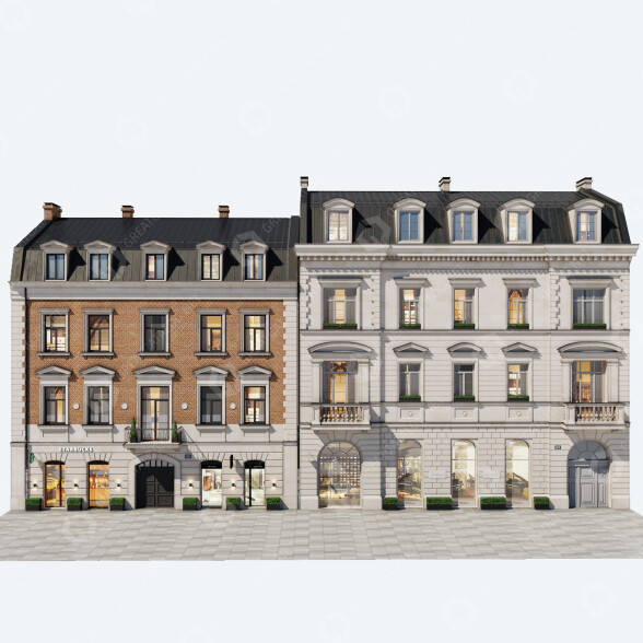 Будинки Facades Vol 3.1 Classical Style 3D модель