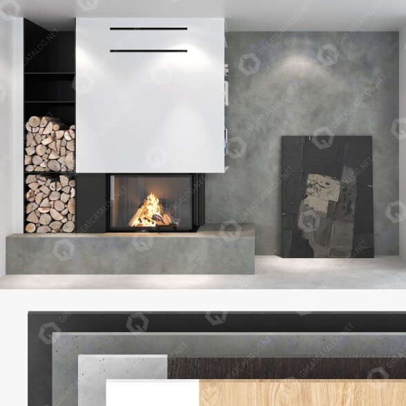 Дров'яні каміни Romotop Decorative Wall Set 02 3D модель