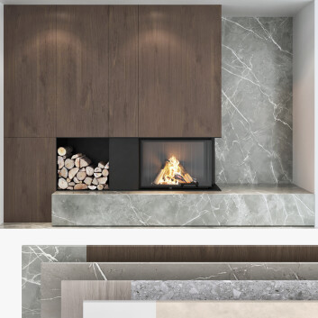 Дров'яні каміни Romotop Decorative Wall Set 04