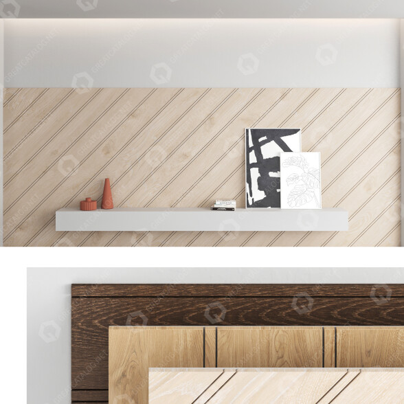 Panele ścienne Decorative Set 9 model 3D