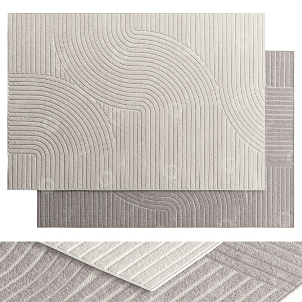 Tapis Benuta Mars Cream modèle 3D