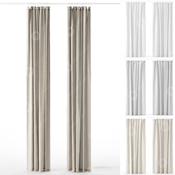 Vorhang für das Badezimmer Zara Home Set 01 3D-Modell