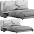 Кровать и тумбочки Minotti Tatlin - Zikkoo