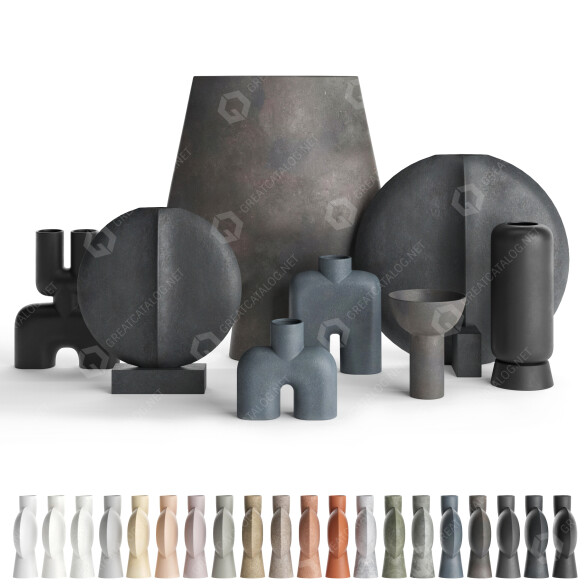 Vases Copenhagen Set 02 modèle 3D