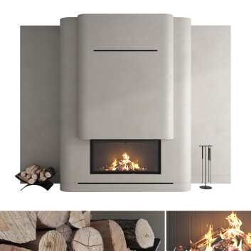 Дров'яний камін Romotop Decorative Wall Set 56