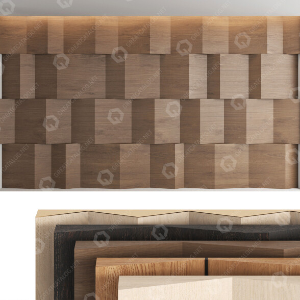 Panele ścienne Decorative Set 26 model 3D