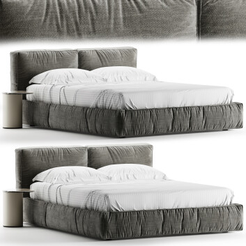 Bett und Nachttischchen Kico Amore