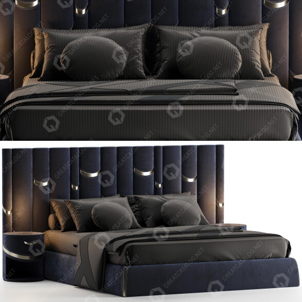 Cama y mesitas de noche Design Vol 1 Modelo 3D