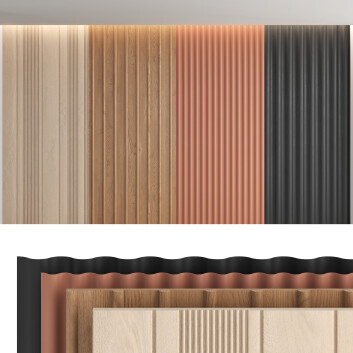 Paneles de pared Madera Set 3