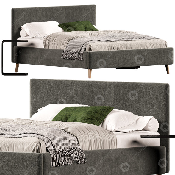 Bed and Bedside Tables Furnibay Mattis 3D model