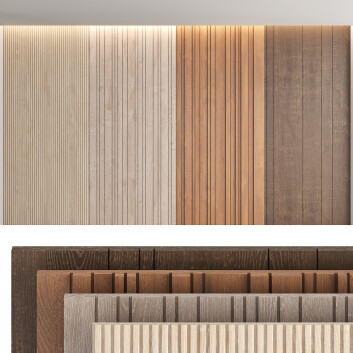 Paneles de pared Madera Set 5