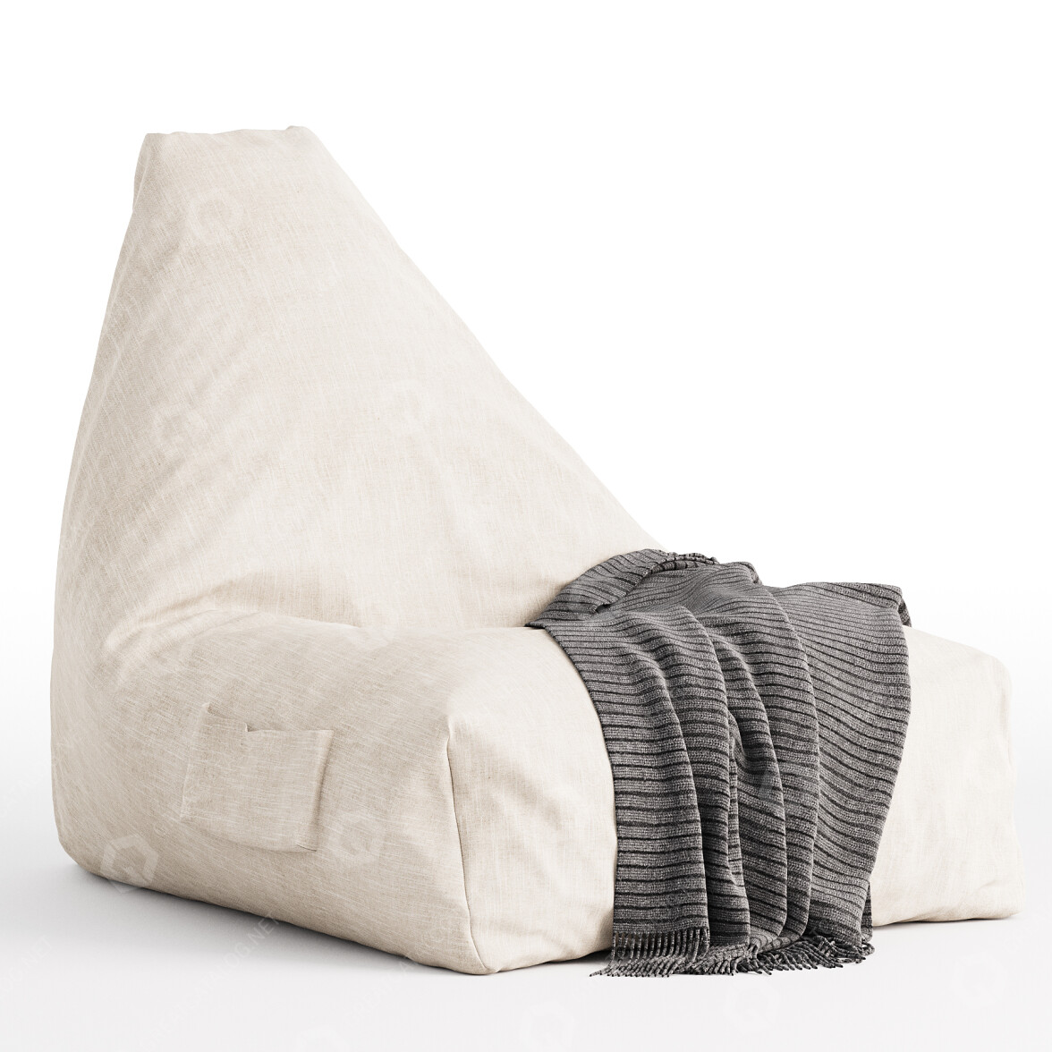 3D model Bag Chair Zara Home Cotton