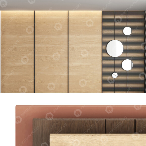Panele ścienne Decorative Set 2 model 3D