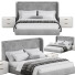 Cama y mesitas de noche Stylish Club Porto - 3dcloudd