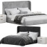 Cama y mesitas de noche Stylish Club Porto - 3dcloudd