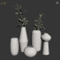 Vases and Branches Olive Set 1 - Rakochi Design