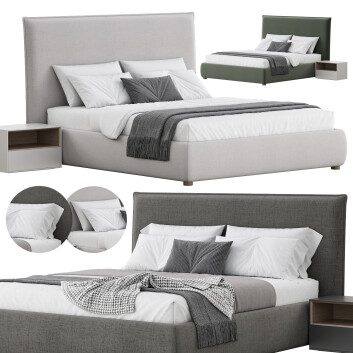 Ліжко та тумбочки West Elm Watkins 3D модель