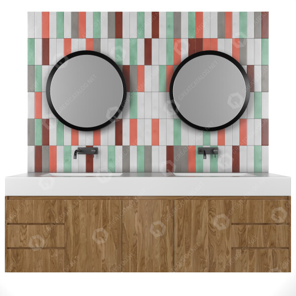 Bathroom Furniture Set 10 3D model