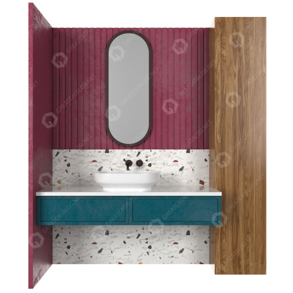 Bathroom Furniture Set 11 3D model