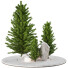 Árboles Conjunto de Jardín de Nieve de Patio y Paisaje - goddess363-42139