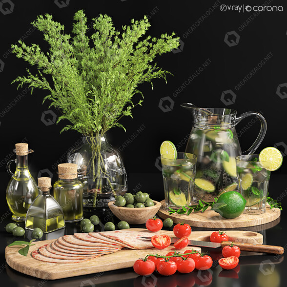 Їжа та напої Decorative Set 21 3D модель