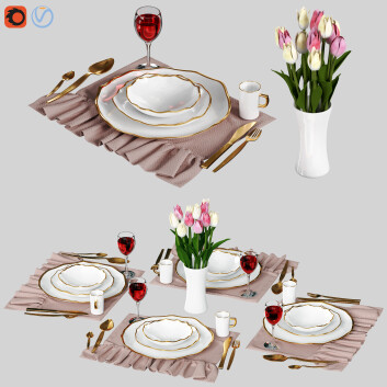 Сервірований стіл Dish Set 01
