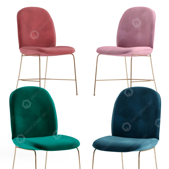 Stuhl Anthropologie Emme Dining 3D-Modell