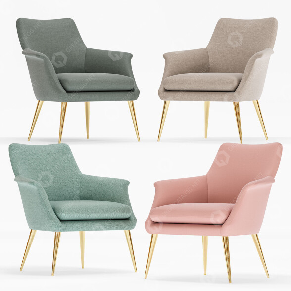 Sillón West Elm Finley Modelo 3D