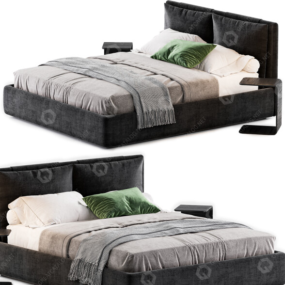 Bed and Bedside Tables Diotti Blend 3D model