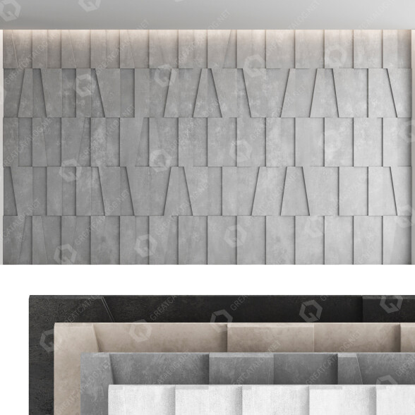 Panele ścienne Decorative Set 53 model 3D