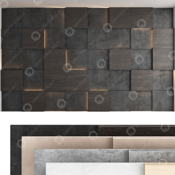 Paneles de pared Decorative Set 54 Modelo 3D