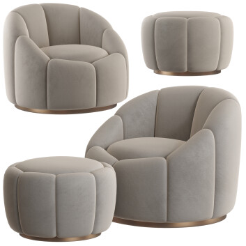 Крiсло та пуф Eichholtz Swivel Inger